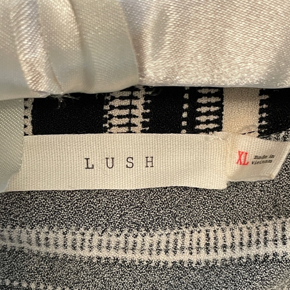 LUSH Black and White vertical stripe dress. XL Almost new condition - Picture 3 of 5